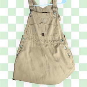 For Joseph Khaki Denim Overall Dress